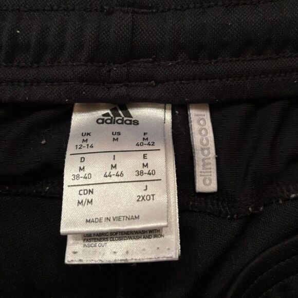 Adidas Tiro Tapered Track Pants Black White Stripe Jogger Climacool Size Medium - Picture 6 of 8